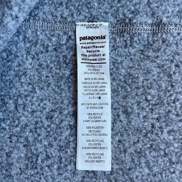 Patagonia Better Sweater Fleece Jacket Womens Size M 1/4 Zip Birch White Hiking - Picture 12 of 16